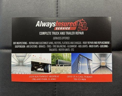 Always Insured Service Flyer