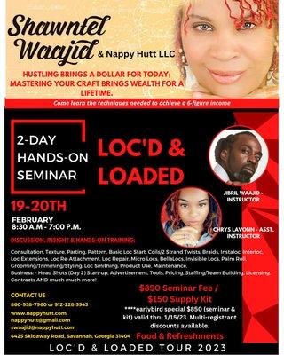 No other seminar on the market currently offers the amount of information offered in the The Nappy Hutt - Loc'd & Loaded Seminar.