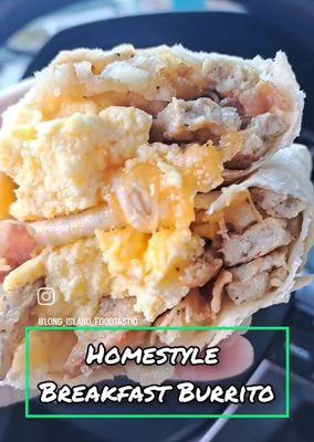 Homestyle breakfast burrito