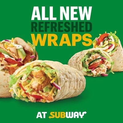 All new refreshed wraps