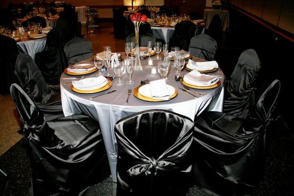 Lamour Satin Linens and Chair Covers