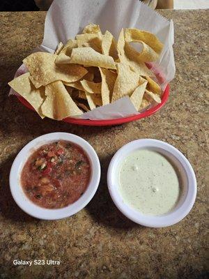 Chips salsa