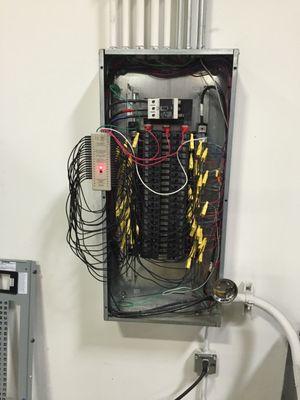 Tracing and labeling all outlets and switches in a build with multiple panels for a customer.  We trace and label 42 circuits at a time.