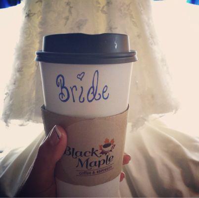 There's no coffee I would trust my wedding day morning to other than Black Maple! White Chocolate Mocha to start this perfect day!