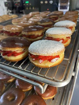 Fresh Strawberry Donut with Bavarian Cream