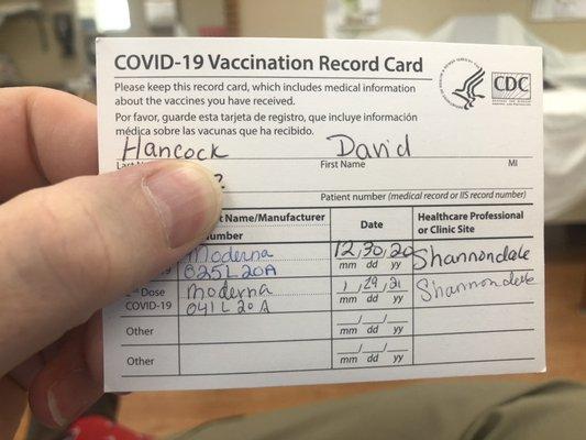 Our staff is fully vaccinated against the COVID-19 virus.