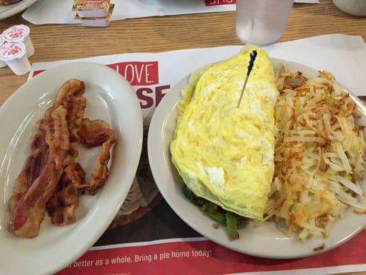 Omelette with side of bacon