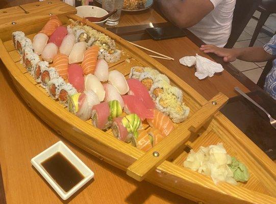 Sushi boat  for the birthday girl and her table