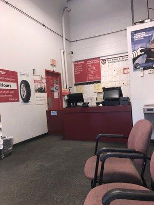 Tire center counter