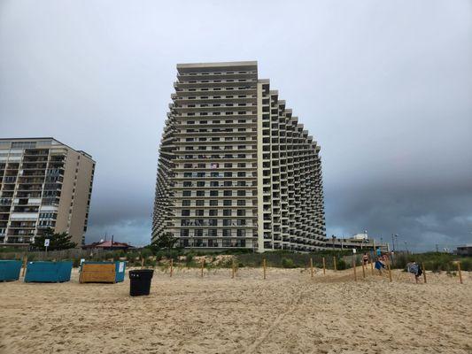 From the beach looking at the Sea Watch and probable storm.