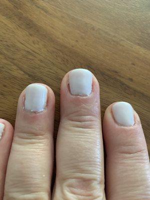 Rather disappointed with a $78+ tip gel mani and pedicure