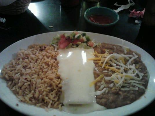 Beef enchilada. Cinco from lite menu.