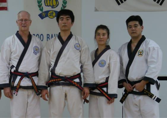 Left to right:  Master Zdenko Beg, Master Dae Keun Kwon, Master Esther Kwon and John