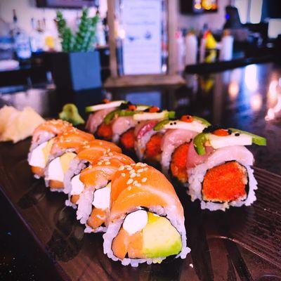 Sunkissed Salmon Roll
Kiss of Fire Roll