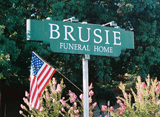 Brusie Funeral Home Sign