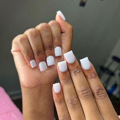 Step into a realm of sophistication at Spring Hill Nail Spa with our stunning white matte nail designs.