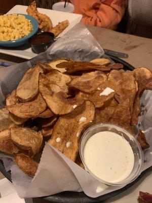 Homemade chips a lil burnt