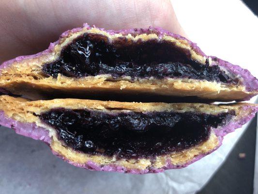 Inside of the blueberry poptart