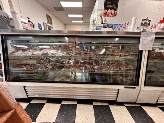 Fresh and everyday cut meat and chicken display