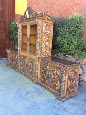 Custom Hand carved Mexican Dining Room buffet