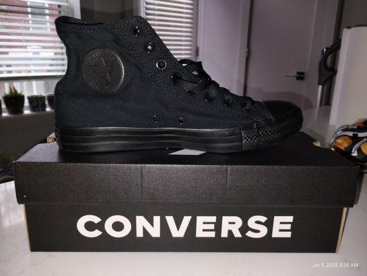 All Black Chuck Taylor Converse.