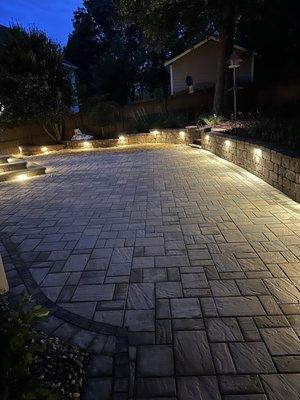 Patio with lighting