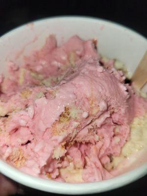 Strawberry milk ice cream