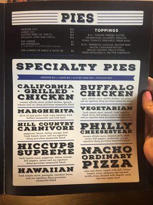 NEW Menu