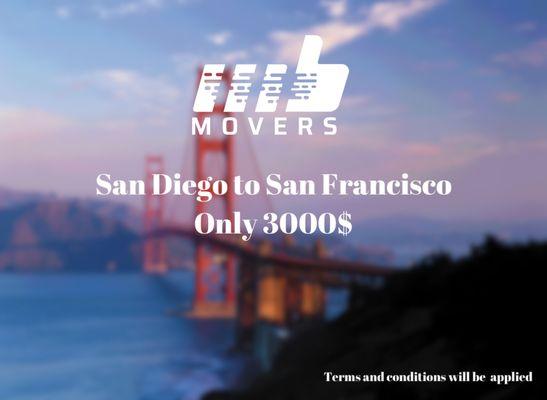 Planning to move to San Francisco? Call us today and get your flat rate!