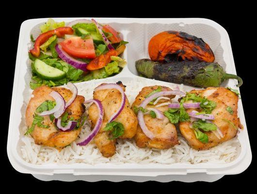 Chicken Breast or Thigh Kabob Plate