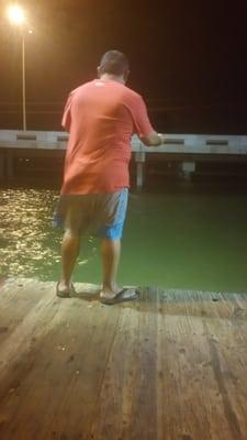 Red dot pier fishing!