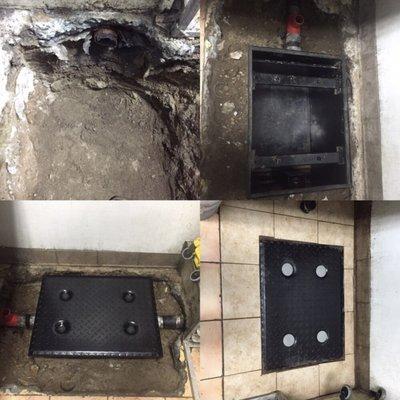 New grease trap install