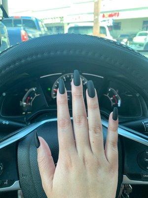 matte black acrylics