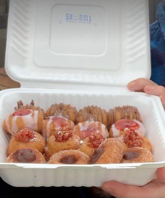 The heavenly assortment of bite size donuts!