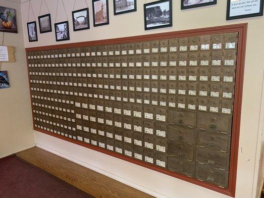 Old town mail boxes and vintage photos