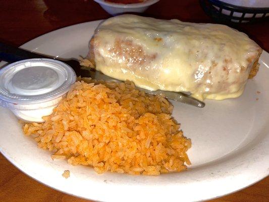 Chimichanga Carnita w/rice