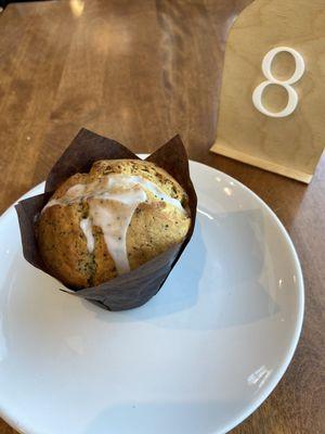 Lemon poppyseed muffin