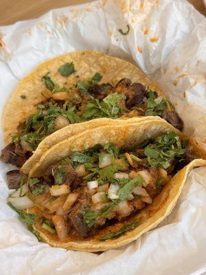 Asada tacos with salsa