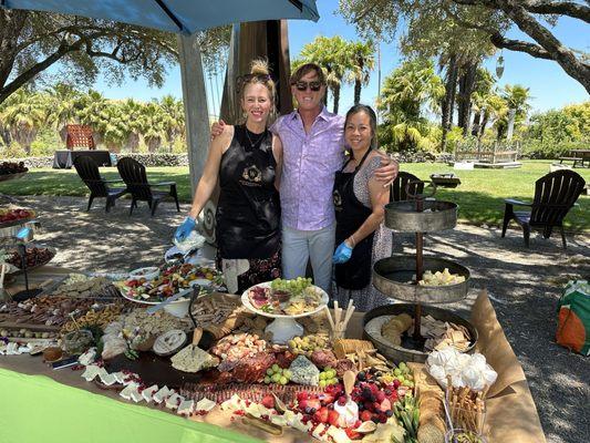 Charcuterie Grazing Spread!  Couldn't even capture the whole table in one photo.