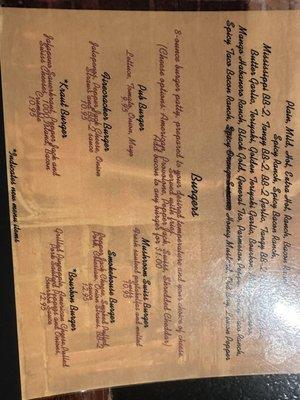 Menu sample