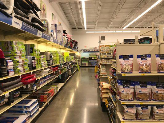 lots of aisles of pet stuff