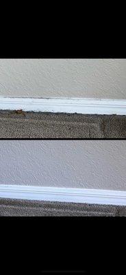 Baseboards BEFORE & AFTER