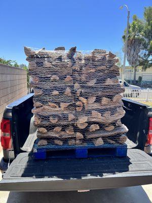 The way it was stacked, left lots of gaps between logs.