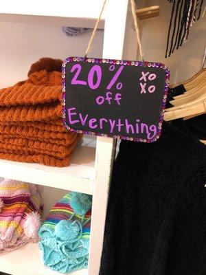 20% off sale