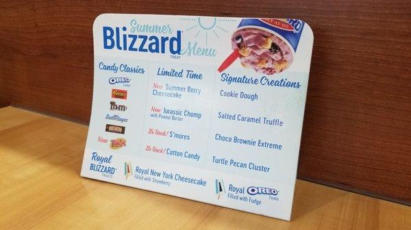 New! Menu insert