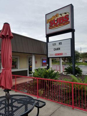 Front of restaurant from patio.