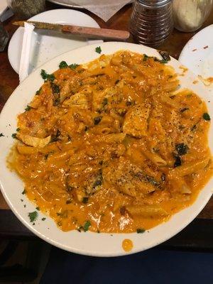 Penne ala vodka with chicken