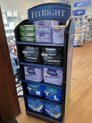 Absorbent underwear, bladder pads, and personal cleansing wipes