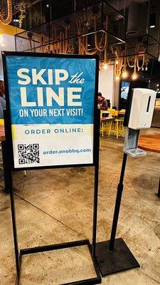 Skip the line and get your order made ahead of time. Just scan the Code.