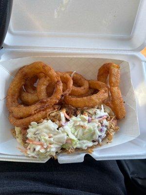 Memphis Dog and onion rings